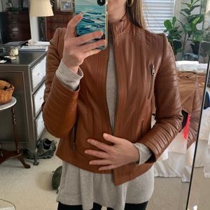 Authentic Congac Leather Jacket Minimal signs of wear